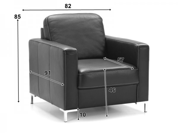 Kožené křeslo BASIC