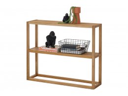 Regál do předsíně BANTRY (52450EM9) dub masiv olejovaný