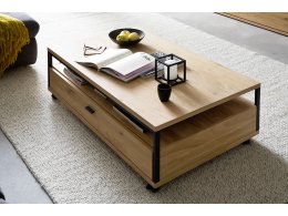 Konferenční stolek BARI (typ 65) dub sukatý bělený