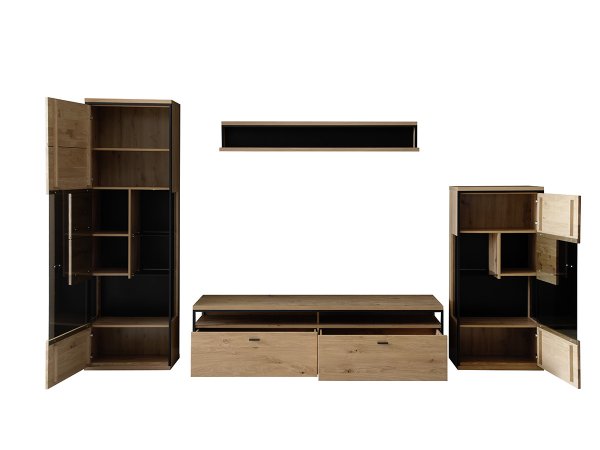 Nábytek do obývacího pokoje BARI dub sukatý bělený