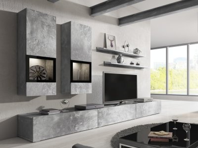 Moderní obývací stěna BAROS dekor beton