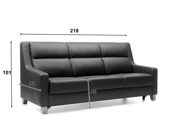 Kožená pohovka BAY s rozkládáním pro spaní