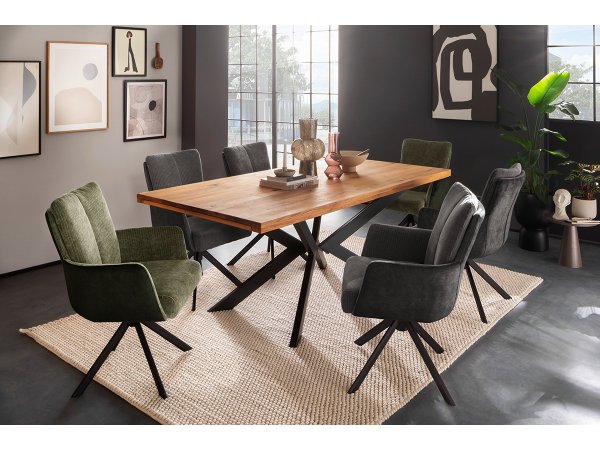 Jídelní otočná židle MALIA S s područkami antracit