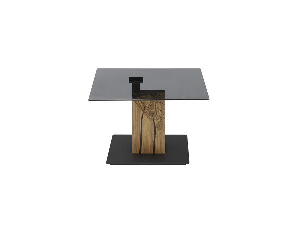 Konferenční stolek BALSTA 1 šedé sklo/ dub masiv olejovaný