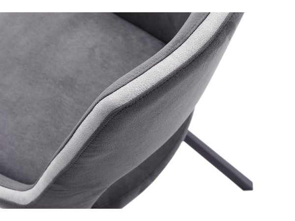 Jídelní otočná židle BAYONNE šedá