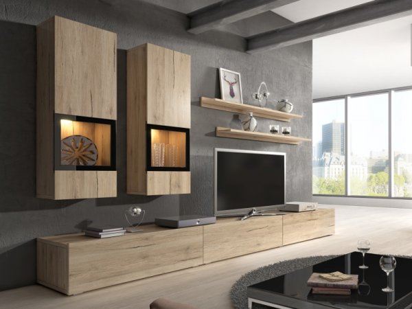 Obývací stěna BAROS dub San Remo