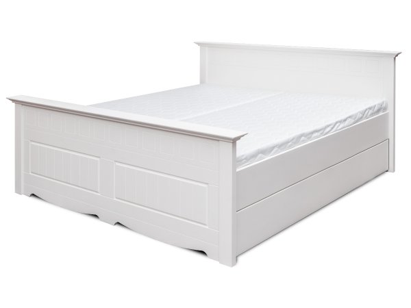 Postel LUNO s úložným prostorem z masivu