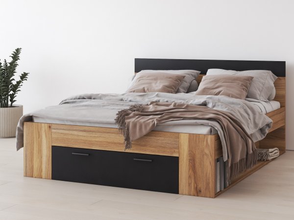 Postel BETA dub Mauvella/černá