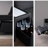 Pohovka s výsuvným barem a elektrickou funkcí relax ALORA