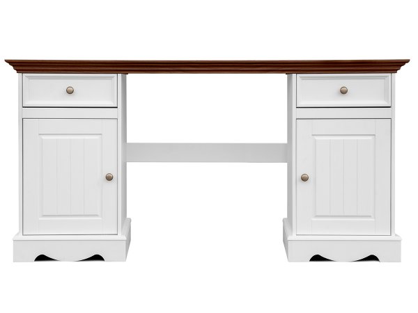 Pracovní stůl LUNO bílá/ořech