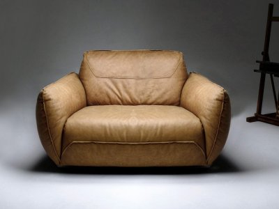 Moderní kožené křeslo BE CHILLED