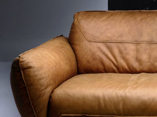 Kožené prodloužené křeslo - Longchair BE CHILLED