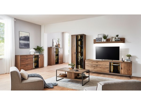 Konferenční stolek (typ 65) BORGEN dub koňak, částečný masiv