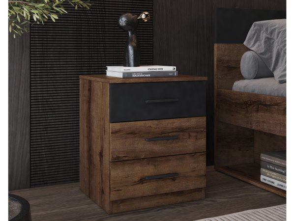 Noční stolek BETA dub monastery/černá