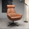 Kožené designové otočné křeslo s vysokým opěrem BE ORGANIC