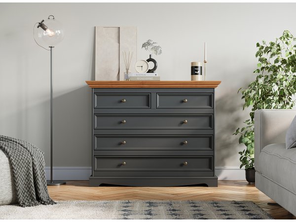 Komoda LUNO grafit/dub