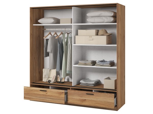 Šatní skříň BETA dub Mauvella