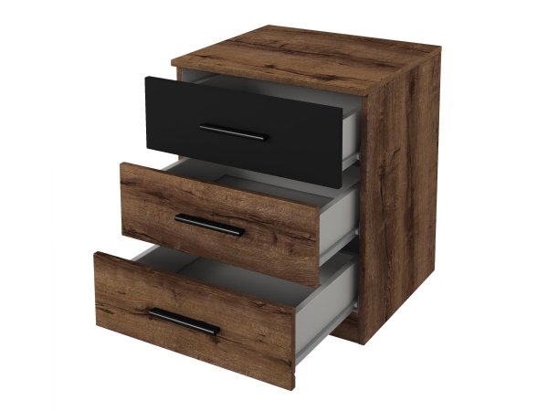 Noční stolek BETA dub monastery/černá