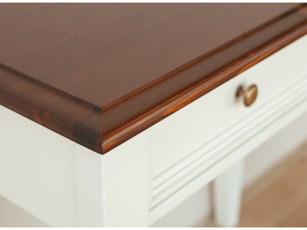 Toaletní stolek LUNO bílá/ořech