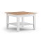 Konferenční stolek LUNO malý bílá/borovice