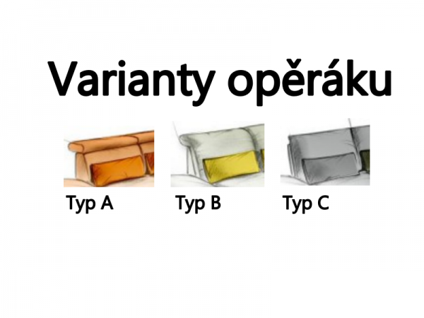 Rohová sedací souprava do tvaru U CAROLINA