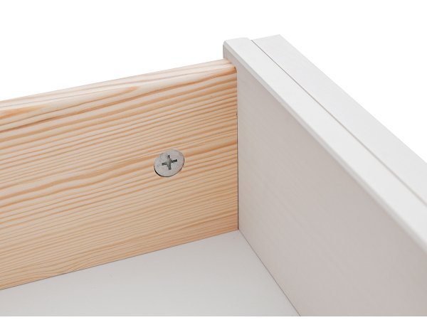 Komoda 3-dvéřová s vitrínou LUNO bílá/ořech