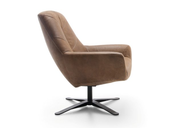 Kožené designové otočné křeslo BE LEAF