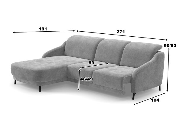 Rohová sedací souprava BLUES