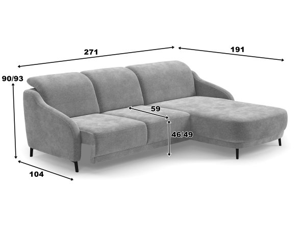 Rohová sedací souprava BLUES