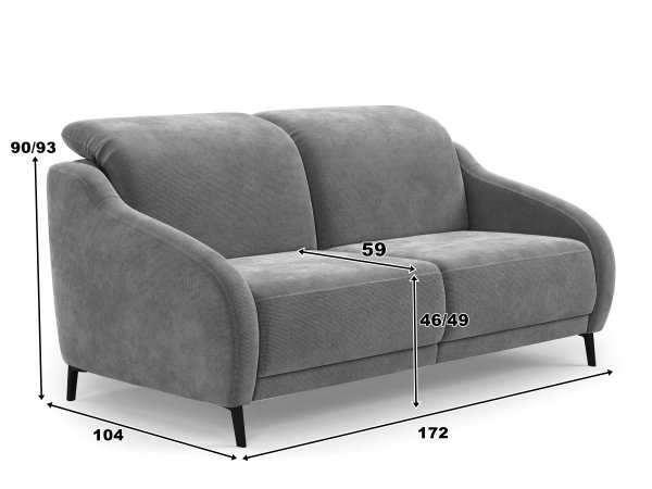 Pohovka 2,5-sed s motorovou funkcí TV BLUES