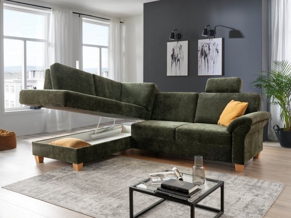 Rohová sedací souprava rozkládací BORKUM