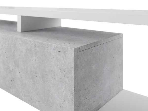 TV komoda BOTA bílá/beton Colorado