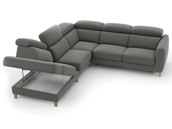 Rohová rozkládací sedací souprava s elektrickou relax funkcí NOLOST