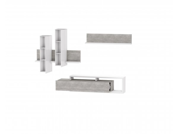 Obývací sestava BOTA bílá/beton Colorado