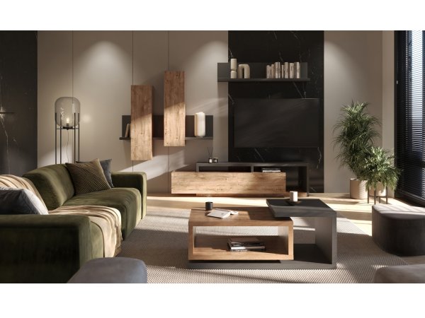 Konferenční stůl BOTA antracit/dub Ribbec