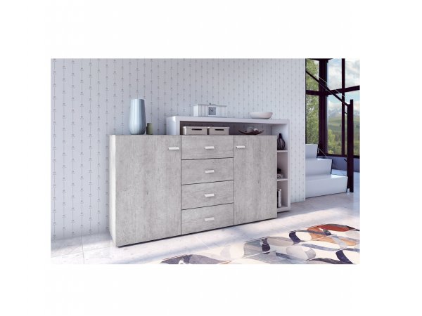 Komoda BOTA bílá/beton Colorado