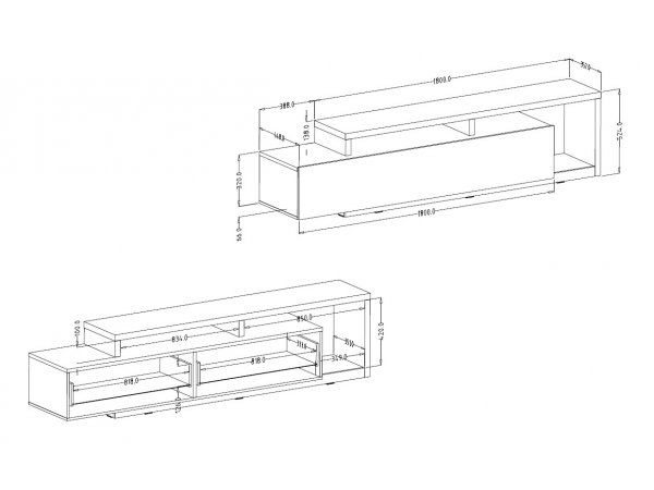 Obývací sestava BOTA černá matná