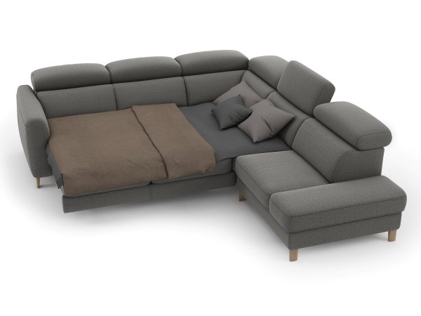 Rohová rozkládací sedací souprava s elektrickou relax funkcí NOLOST