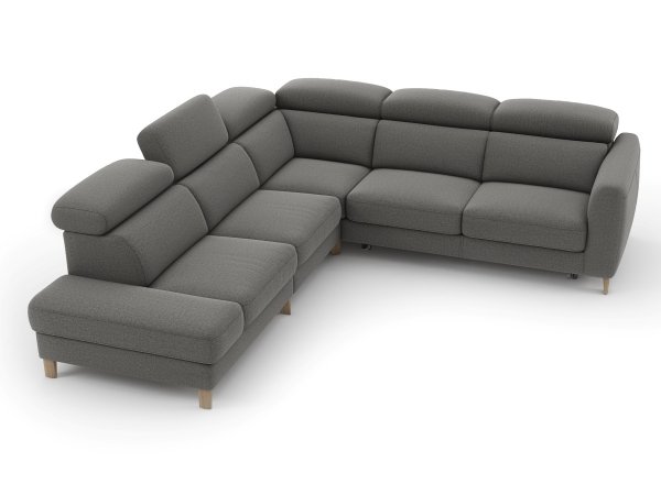 Rohová rozkládací sedací souprava s elektrickou relax funkcí NOLOST