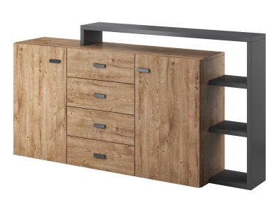 Komoda BOTA antracit/dub Ribbec