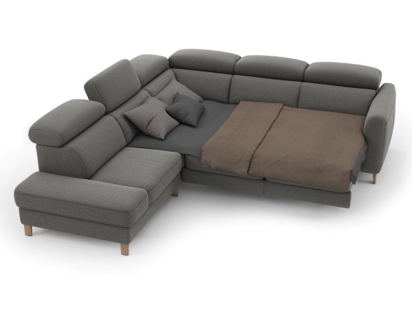 Rohová rozkládací sedací souprava s elektrickou relax funkcí NOLOST