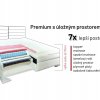 Boxspring postel LUMINA s úložným prostorem, matrací a topperem