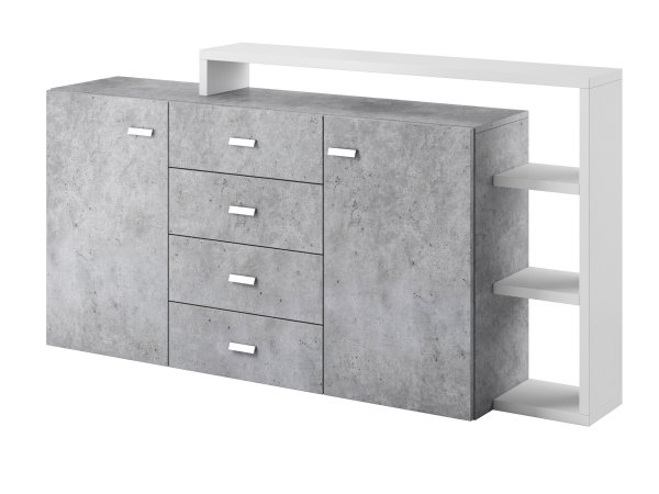 Komoda BOTA bílá/beton Colorado