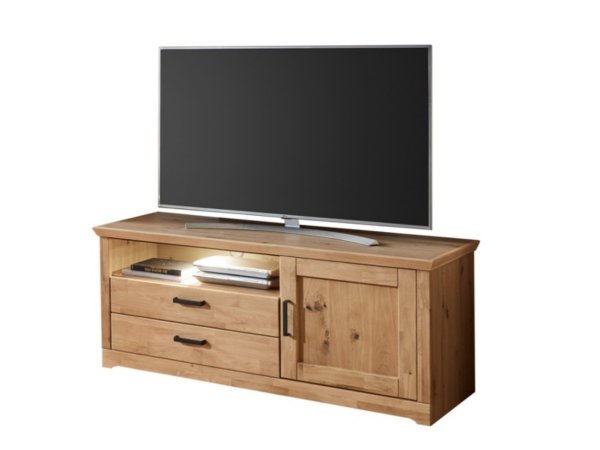 Nábytek do obývacího pokoje BERVIK 2 dub bělený, částečný masiv