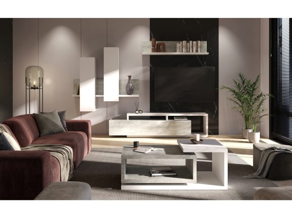 Konferenční stůl BOTA bílá/beton Colorado