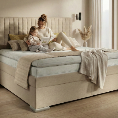 Postel boxspring s úložným prostorem BRIDGEPORT