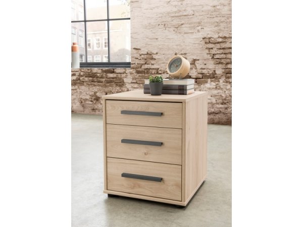 Moderní ložnice Brüssel dub stein/tmavá břidlice 4