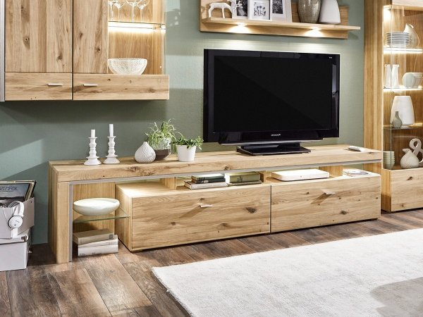 Nábytek z masivu do obývacího pokoje BRUNI dub sukatý bělený