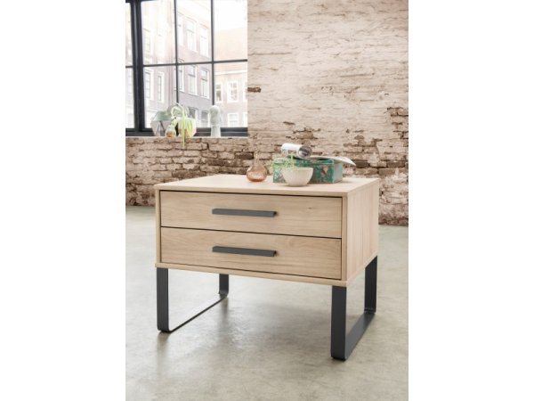 Moderní ložnice Brüssel dub stein/tmavá břidlice 3