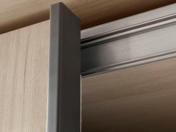 Šatní skříň s posuvnými dveřmi Brüssel dub stein/tmavá břidlice